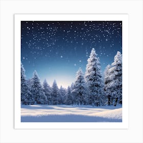 Snowy Forest 11 Art Print