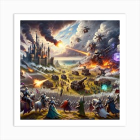 Battle Of The Castles Art Print