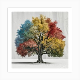 Rainbow Soul Tree (5) Art Print