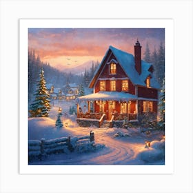 Christmas Village Art Print