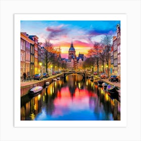 Amsterdam In A Row 9 Art Print