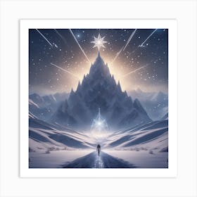 Mountain In The Snow Art Print