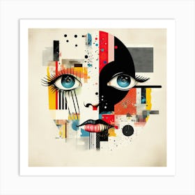 Abstract Portrait Of A Woman Art Print