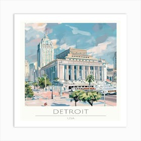 Detroit Usa Art Print