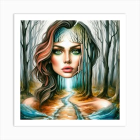 Dreamer In The Forest Art Print