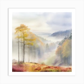 Misty Valley Art Print