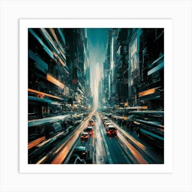 Futuristic City 151 Art Print