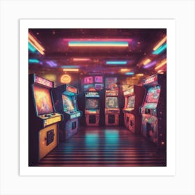 Arcade Game Room Art Print