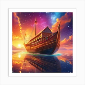 Ship In The Sky 1 Art Print