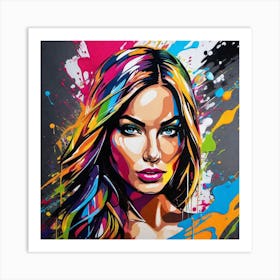 Colorful Girl 2 Art Print