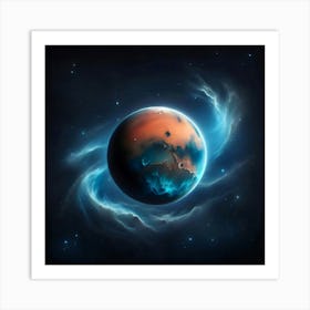 Mars In Space Art Print