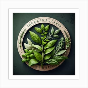 There Snail Leaves Herbs Art Print