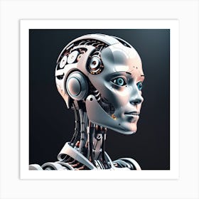 Portrait Of A Robot 37 Art Print