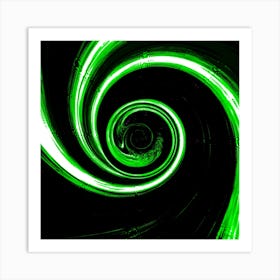 Green Spiral Art Print