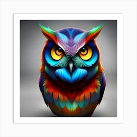 Colorful Owl 11 Art Print