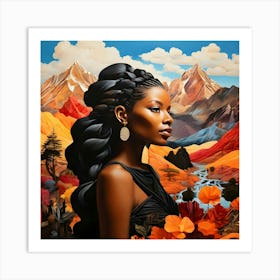 'The Woman In The Mountains' Art Print