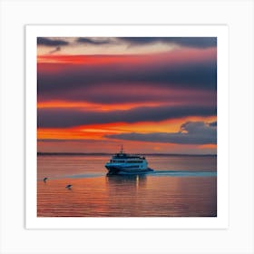 Sunset On The Water 43 Art Print