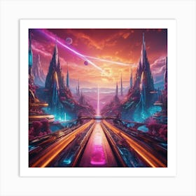 Utopia Futuristic City Art Print