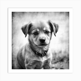 Puppy Portrait 1 Art Print