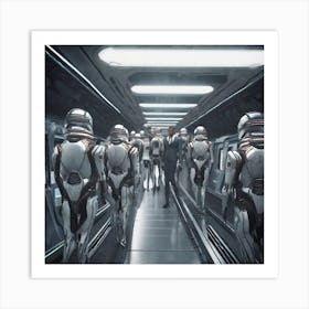 Futuristic Subway Scene Art Print