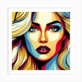 A blonde haired woman 7 Art Print