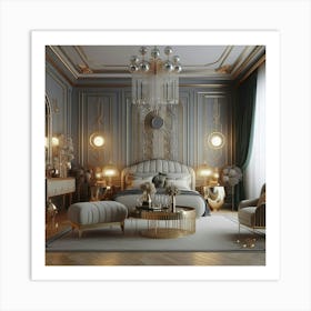 Rococo Bedroom Art Print