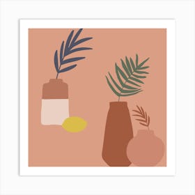 Vases And Lemons Art Print