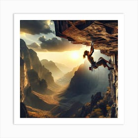 Rock Climber Art Print