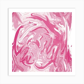 Marble Painting Texture Pattern Pink 1 Art Print