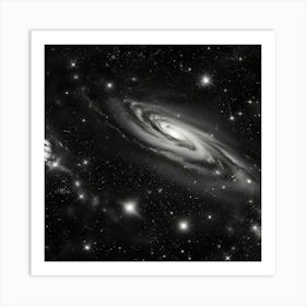 Black And White Galaxy 2 Art Print