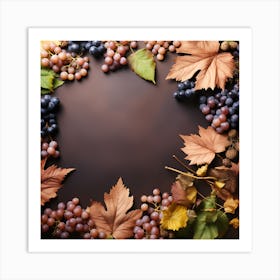 Autumn Leaves And Grapes 1 Art Print