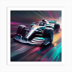 F1 Mercedes Car Art Print