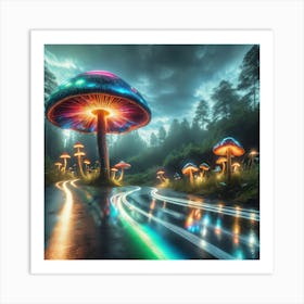 Mushroom Road Art Print