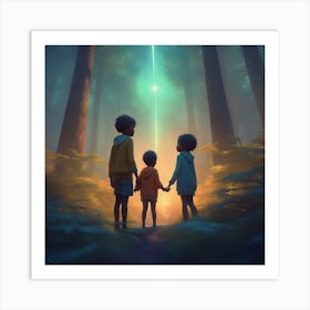 Children In The Forest Art Print