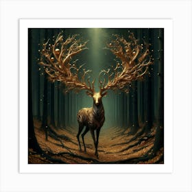 Golden Deer 11 Art Print