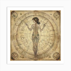 Astrological Nouveau Chart Series - 3 Art Print