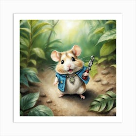 Hamster In The Woods 3 Art Print