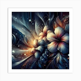 Abstract Flower Painting 1 Art Print