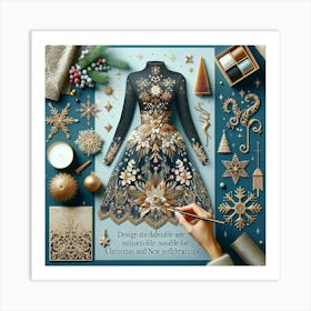 Christmas Dress 1 Art Print