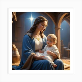 Jesus And Baby Art Print