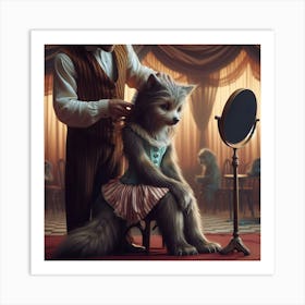 Wolf In A Dress Art Print