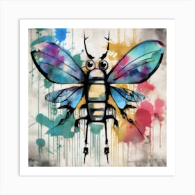 A Contemporary Digital Graffiti Artwork Art Print