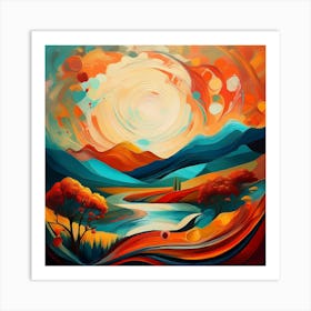 Abstract Landscape Painting 4 Art Print