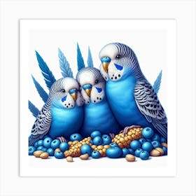 Budgerigars Art Print