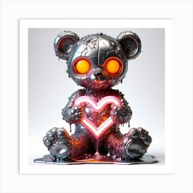 Teddy Bear With Heart 3 Art Print