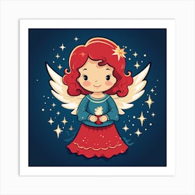 Christmas Angel 1 Art Print