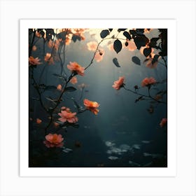 Roses In The Forest Art Print