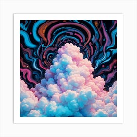 Psychedelic Clouds 2 Art Print