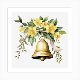 Bell With Yellow Flowers 1 Art Print