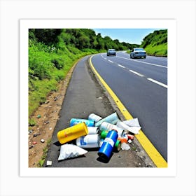 Garbage On The Road 15 Art Print